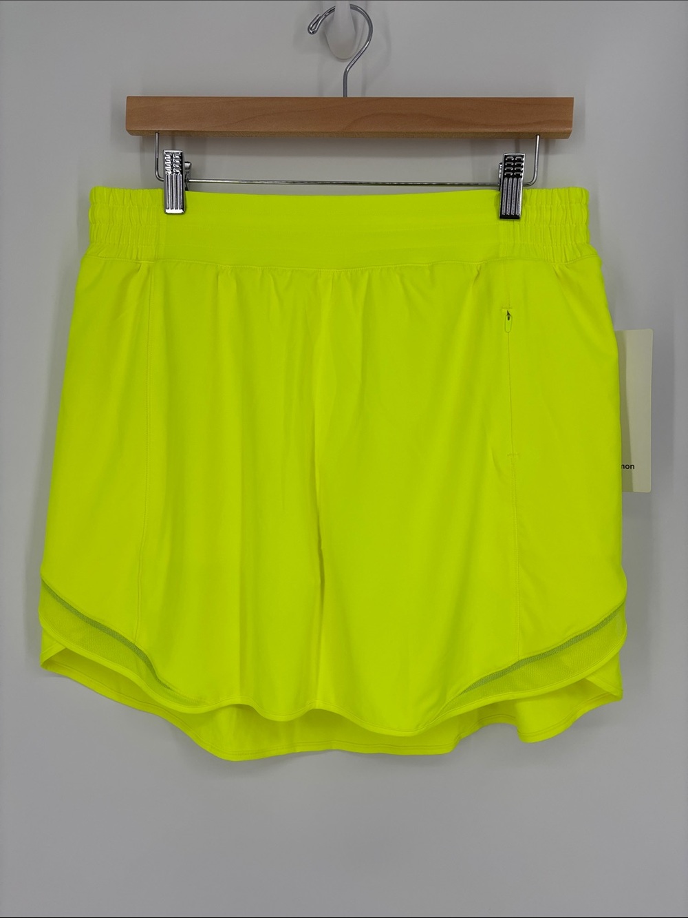 Lululemon Hotty Hot High-Rise Skirt *Long Women's Size 12 in Neon Yellow NWT!